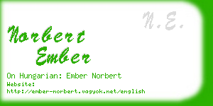 norbert ember business card